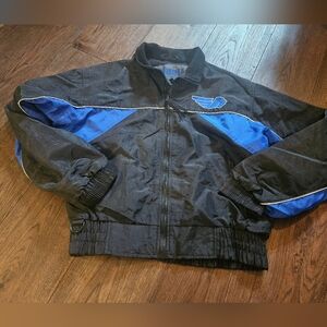 Men’s Buell American Motorcycle Jacket Medium Black And Blue Used Condition
